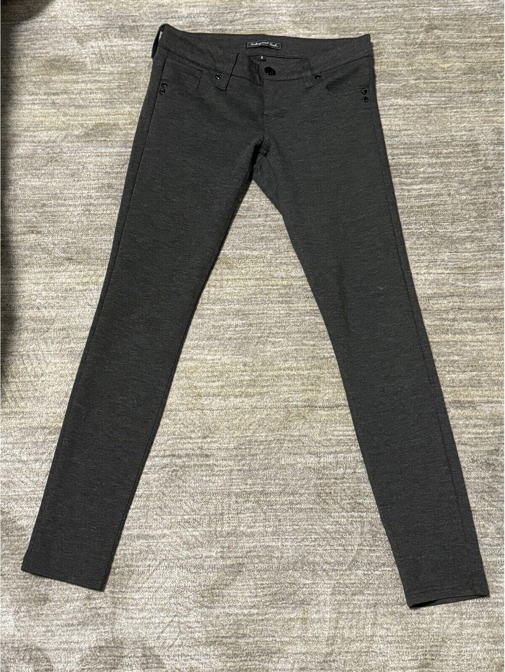 Underground Soul Junior's Size 5 Gray Low Rise Skinny Leg Dress Pants Trousers